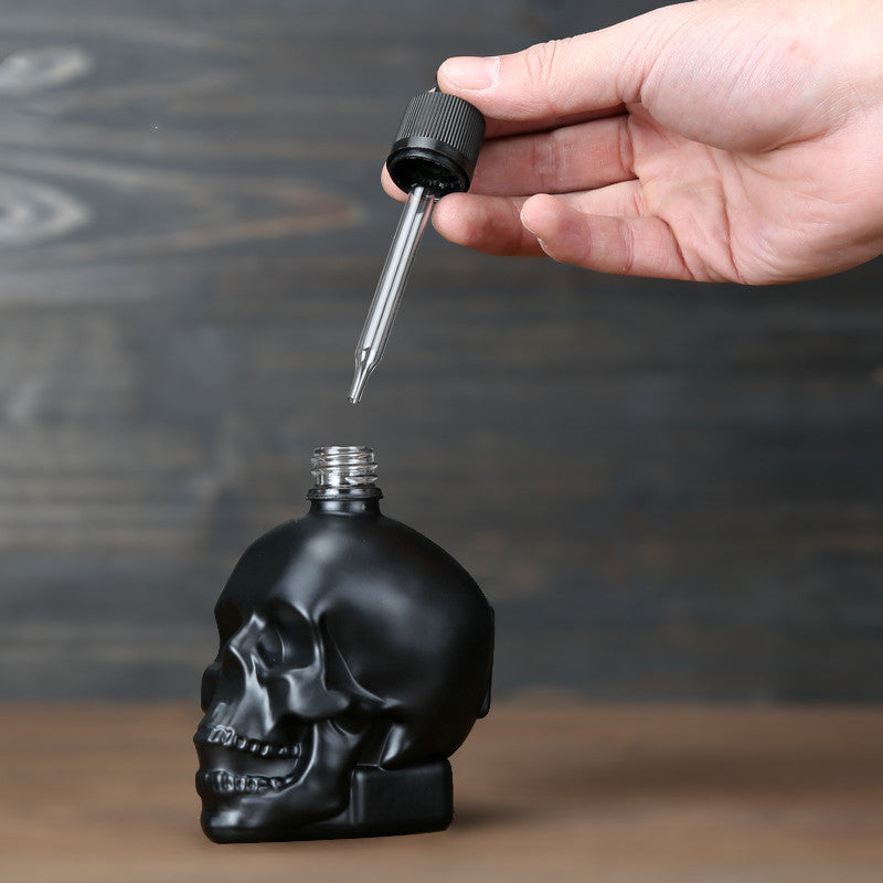 Skull bottle dropper for cocktails. All Glass
