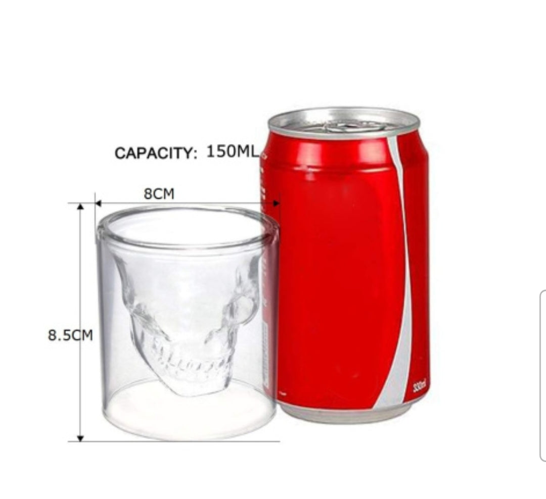 Skull Shot Transparent Glass Decor