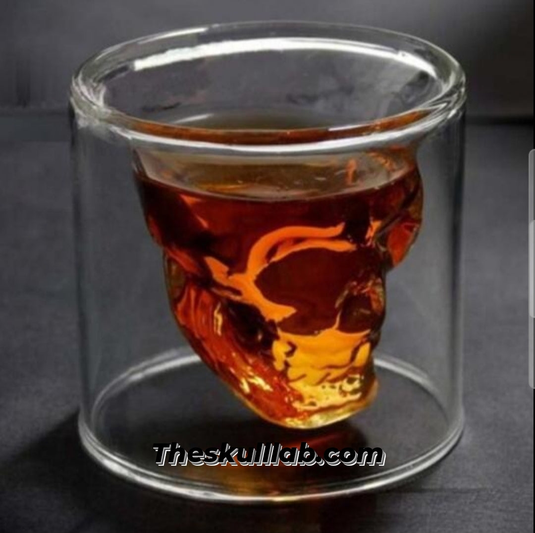 Skull Shot Transparent Glass Decor