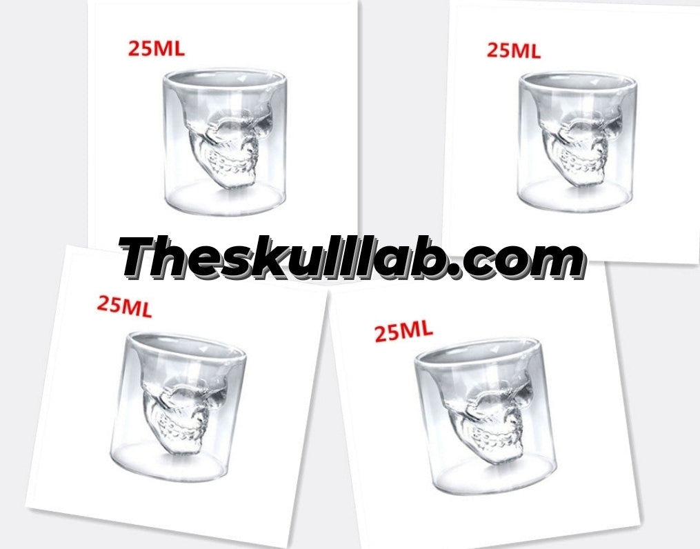 Skull Shot Transparent Glass Decor
