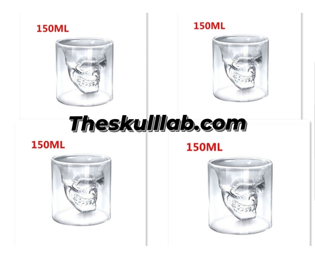 Skull Shot Transparent Glass Decor