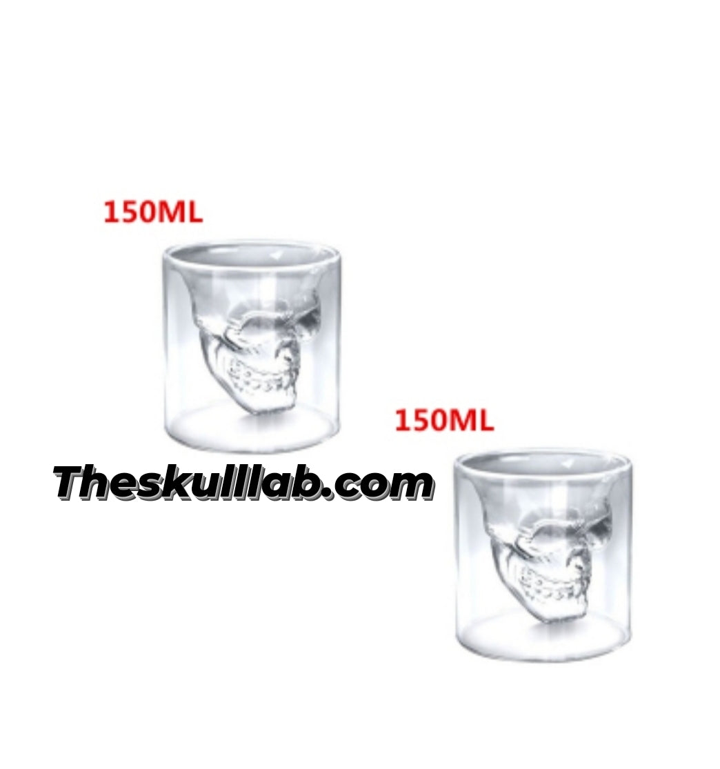 Skull Shot Transparent Glass Decor