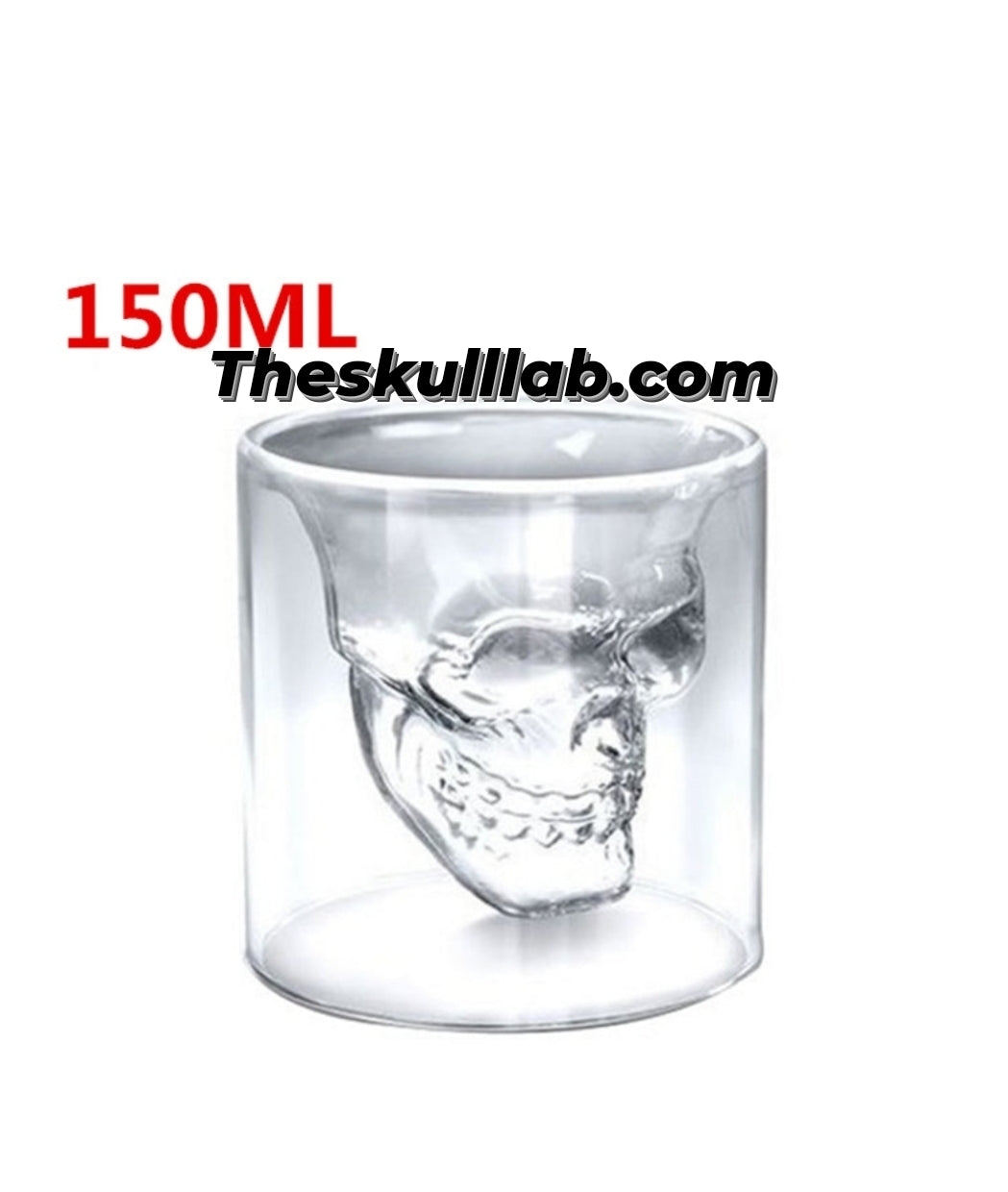 Skull Shot Transparent Glass Decor