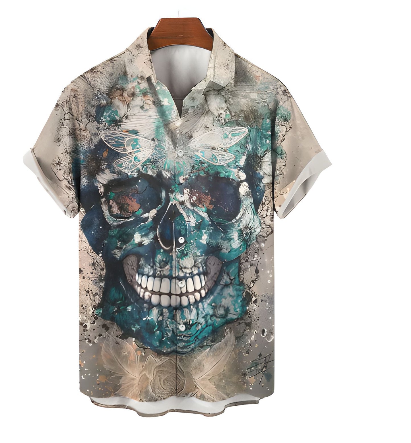 Retro Skull Head 3D Printed Leisure Loose Shirt *3 Styles