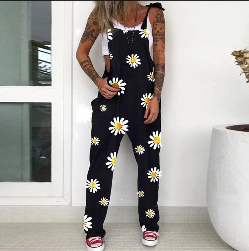 Street Savey Skull Printed Women's Overalls