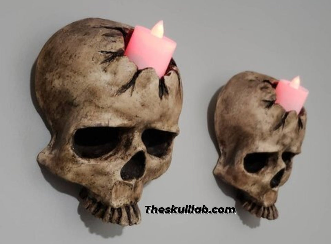 Wall Decor, Skull Scones & Candle Holder