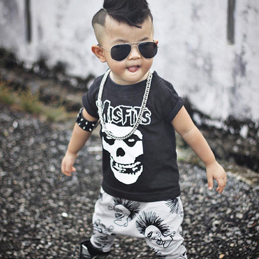 Punk Rock Skull Toddlers Cotton T-Shirt "Misfits"