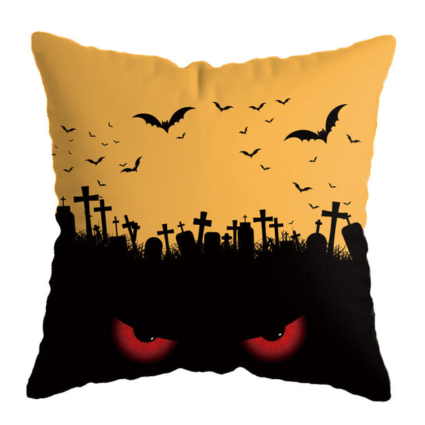 Linen Skull Halloween-inspired Nightmare Xmas Pillow Cover *29 Styles