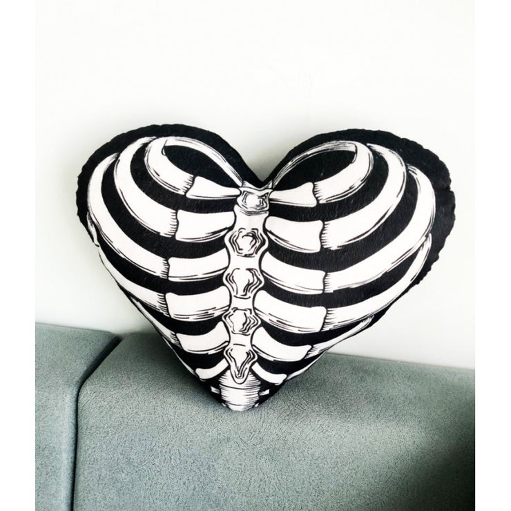 Skeleton Cushion all Rooms Skull Rack Heart