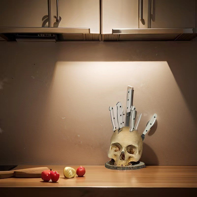 Butcher Block/ Skull Knife Holder