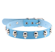 Skull Riveted Leather Choker *16 colors