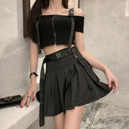 Functional A-line skirt suit