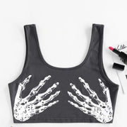 Women's skull print vest