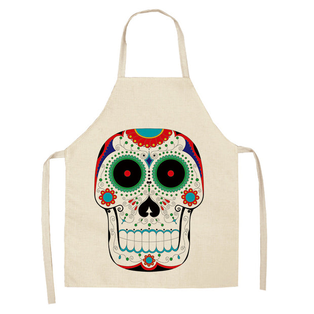 Creative Cotton And Linen Skull Series Apron *26 styles