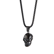 Men's stainless steel skull necklace