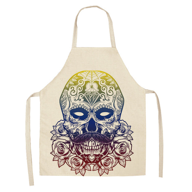 Creative Cotton And Linen Skull Series Apron *26 styles