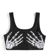 Women's skull print vest
