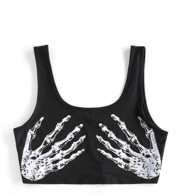 Women's skull print vest