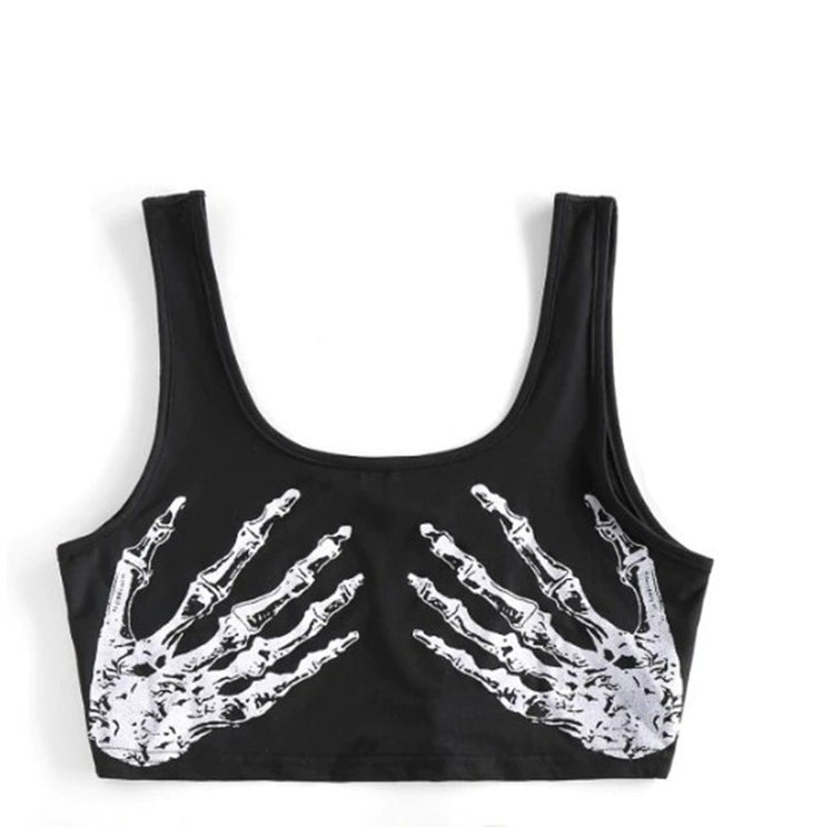 Women's skull print vest