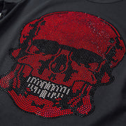 Hot Rhinestone Skull Long Sleeve Men's Sweatshirt