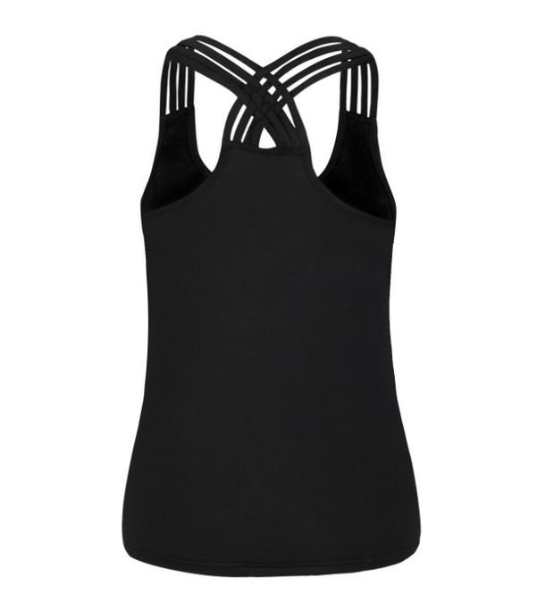 Skull Vest Design Digitally Printed with Comfortable Cross Halter Top