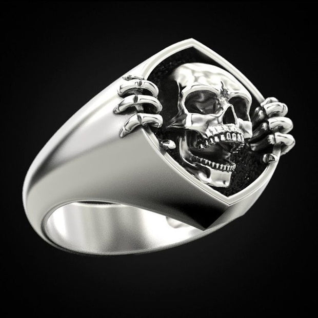 T.S.L. Retro Punk Skull Men's Ring