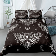 Skull Moth Digitally Printed Bedding Set *2 Colors/Styles
