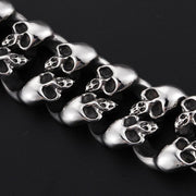 Titanium Punk Rock Men's Skull Bracelet