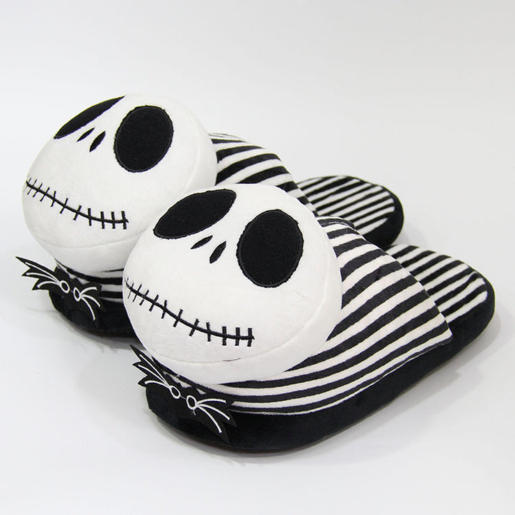 Nightmare before Christmas Skull Pumpkin Prince Jack Plush Slippers Men and Women Cotton