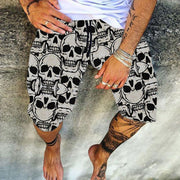 Skull Pattern Youth Casual Shorts