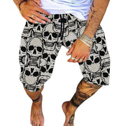 Skull Pattern Youth Casual Shorts
