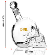 Skull Wine or Vodka Creative Glass Bottle Single Decanter or sets 350ML 550ML 1000ML