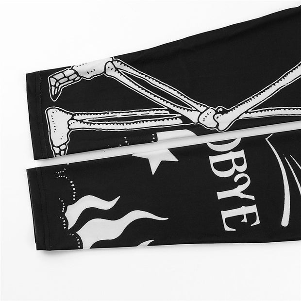 Personalized Retro Skull Simple Print Casual Ouiji Leggings