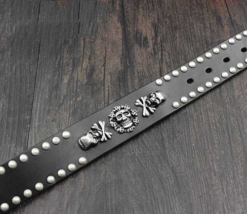 Sexy Skull Rivet Stylish Cowhide Belt