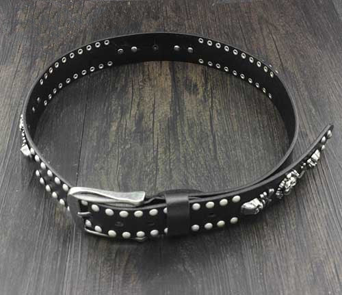 Sexy Skull Rivet Stylish Cowhide Belt