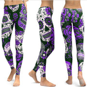 Printed Skull Skinny Yoga Pants, Slim Hip Lift, *4 Colors