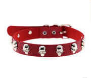 Skull Riveted Leather Choker *16 colors