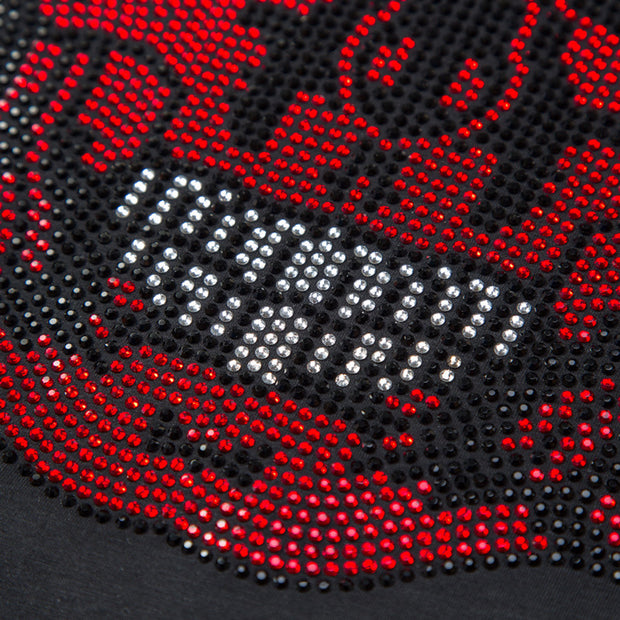Hot Rhinestone Skull Long Sleeve Men's Sweatshirt