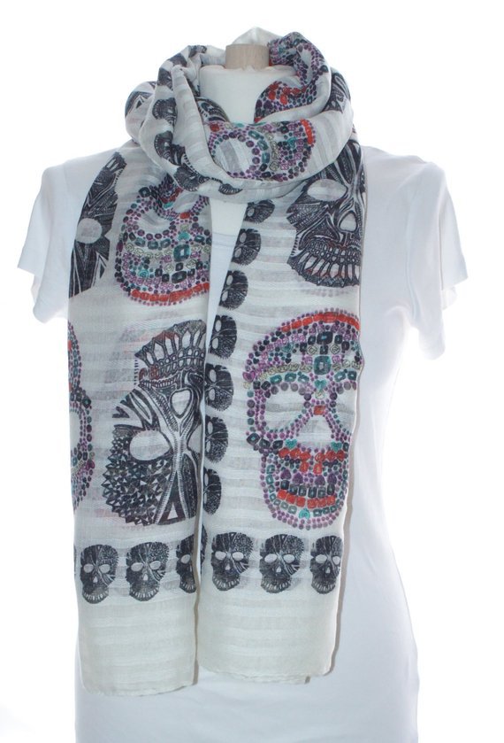 Colorful Skull Scarf