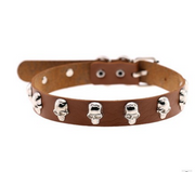 Skull Riveted Leather Choker *16 colors