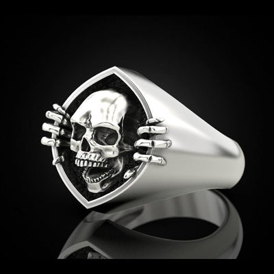 T.S.L. Retro Punk Skull Men's Ring