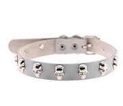 Skull Riveted Leather Choker *16 colors