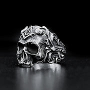 T.S.L. Vintage Sterling Silver Skull Ring