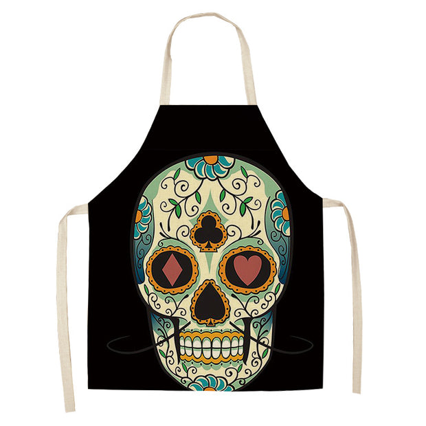 Creative Cotton And Linen Skull Series Apron *26 styles