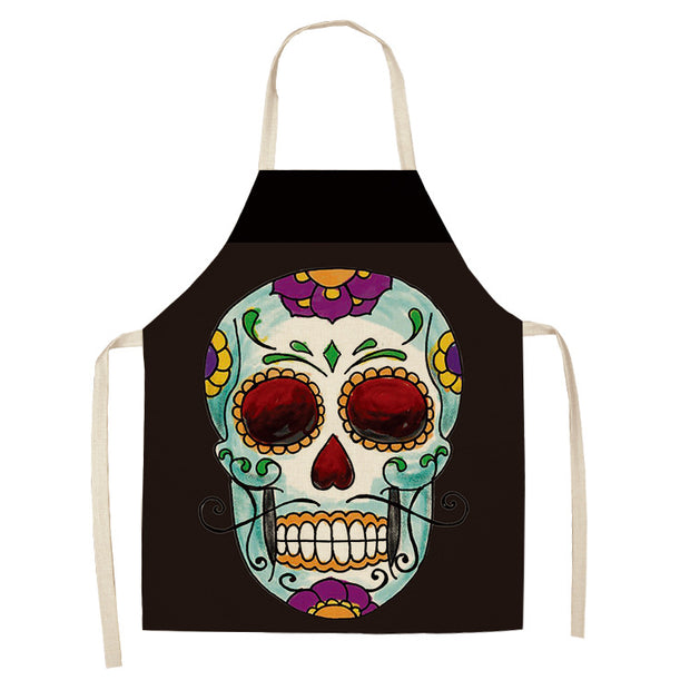 Creative Cotton And Linen Skull Series Apron *26 styles