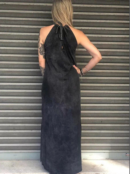 Slim Fit Midi Dress With Printed Skull