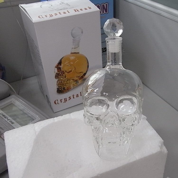 Skull Wine or Vodka Creative Glass Bottle Single Decanter or sets 350ML 550ML 1000ML