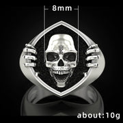 T.S.L. Retro Punk Skull Men's Ring