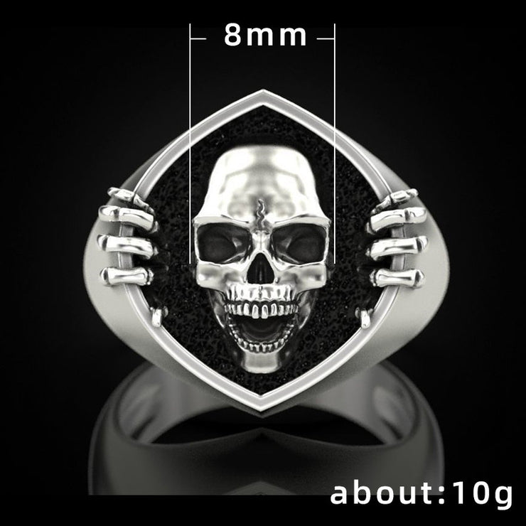 T.S.L. Retro Punk Skull Men's Ring