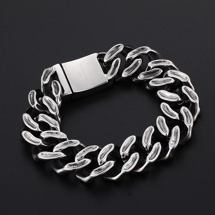 Titanium Punk Rock Men's Skull Bracelet